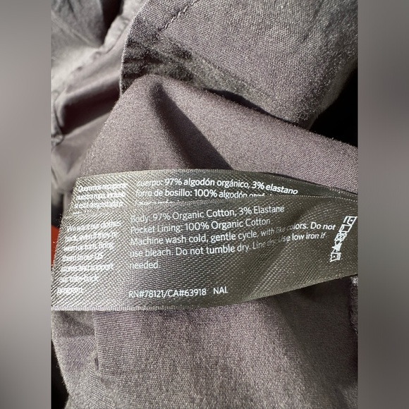 EILEEN FISHER ORGANIC COTTON STRETCH POPLIN SHIRT DRESS - BLACK - PLUS SIZE 3X - Picture 10 of 10